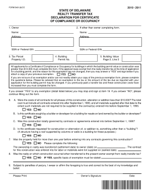 Delaware Form 5401