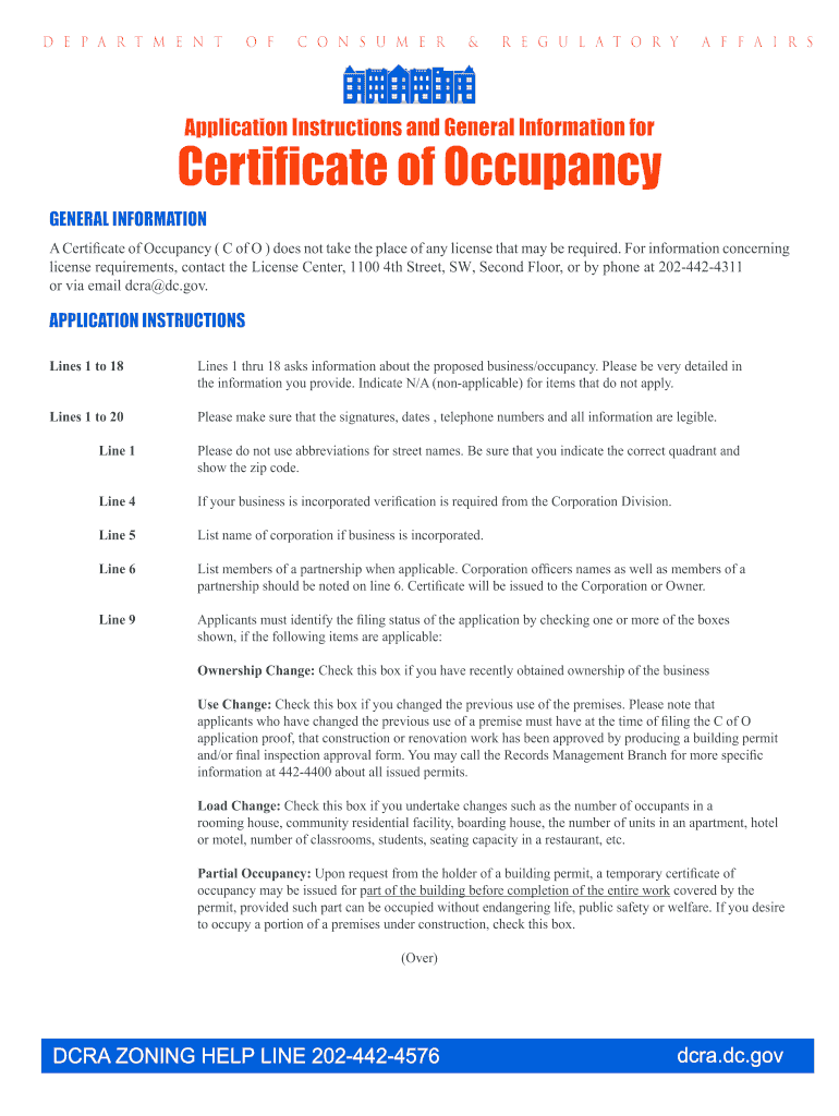 Chelsea Piers Certificate of Occupancy Form