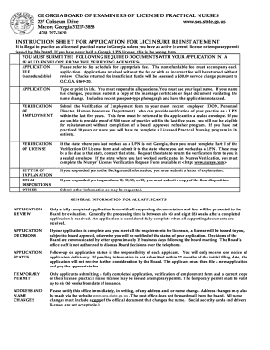 Georgia Board of Nursing Lpn Form