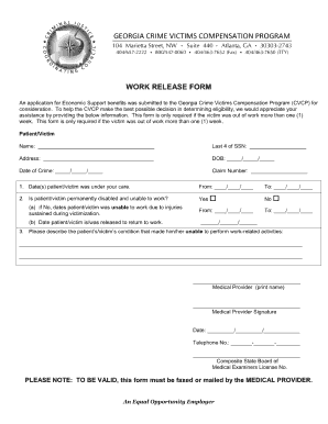 Work Release Form