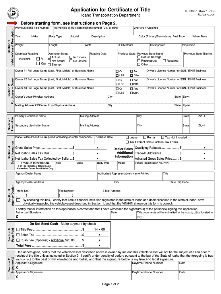 Itd 3337  Form