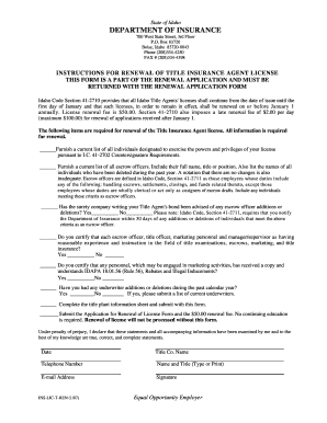 Packet Idaho Department of Insurance Doi Idaho  Form