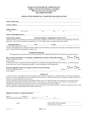 Contiguous License Idaho  Form