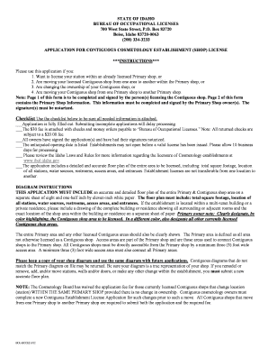 Idaho Bureau of Occupational Licenses  Form