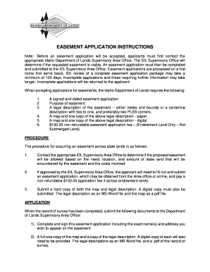 Idaho Easement Form