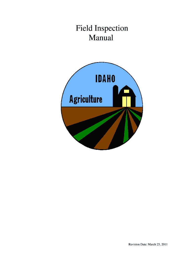 Field Inspection Manual Idaho State Department of Agriculture Agri Idaho  Form