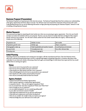 state farm business proposal example