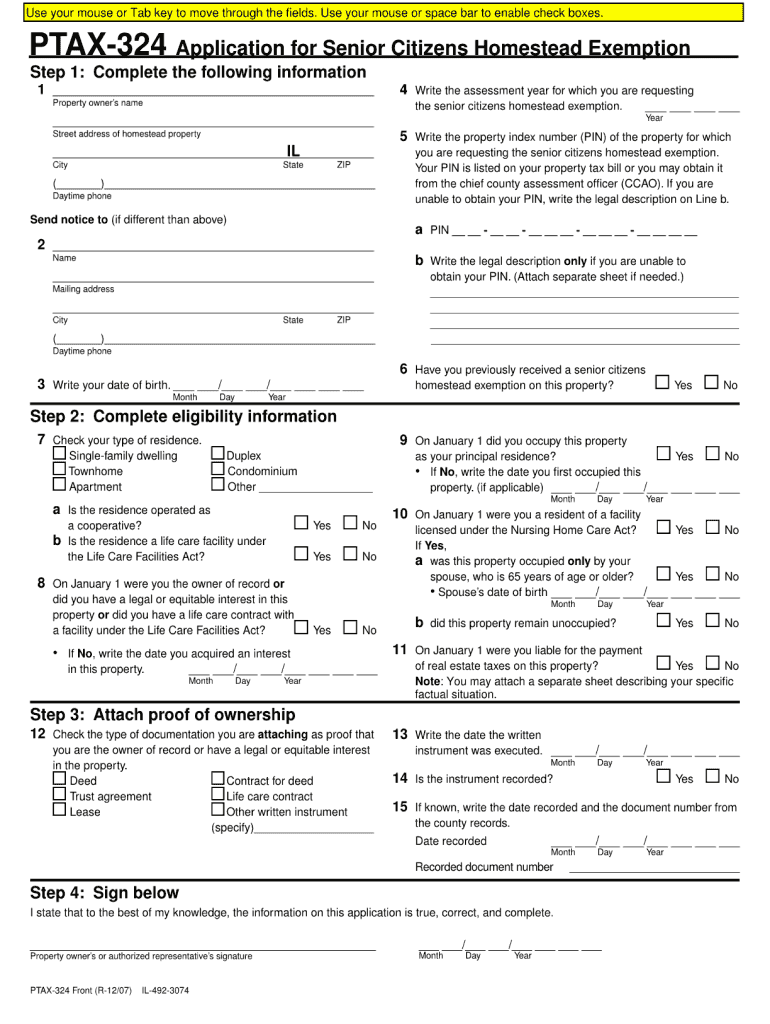  Ptax 324 Illinois Form 2017