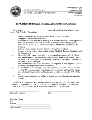 Seller&#039;s Permit  Form