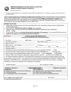 SECTION 1 PURPLE HEART RECIPIENT DATA in  Form