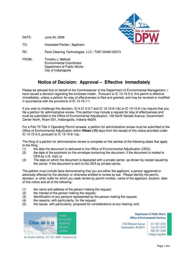 DATE to RE from Permits Air Idem in  Form