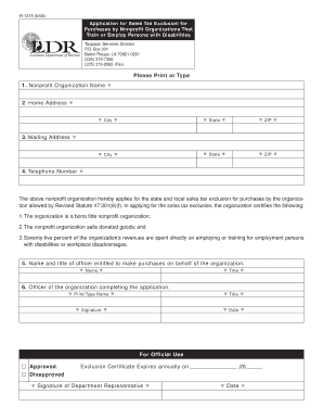 Orthopedic Disability Sales Tax Rebate Claim Louisiana Revised Statute 47305 Revenue Louisiana  Form