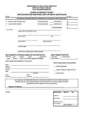 Dhh Form for Court