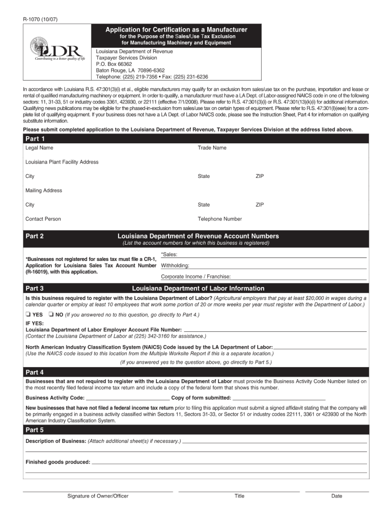 R 1070  Form