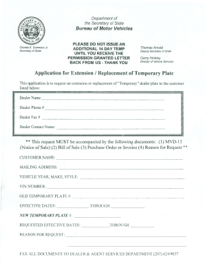 Maine Transit Plate Online  Form