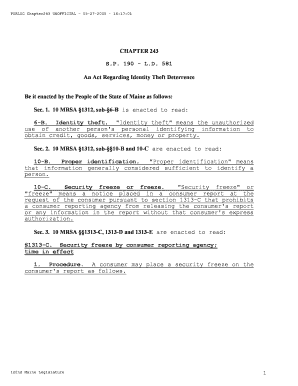 1 CHAPTER 243 SP 190 Maine Senate Democrats Senatedems Maine  Form