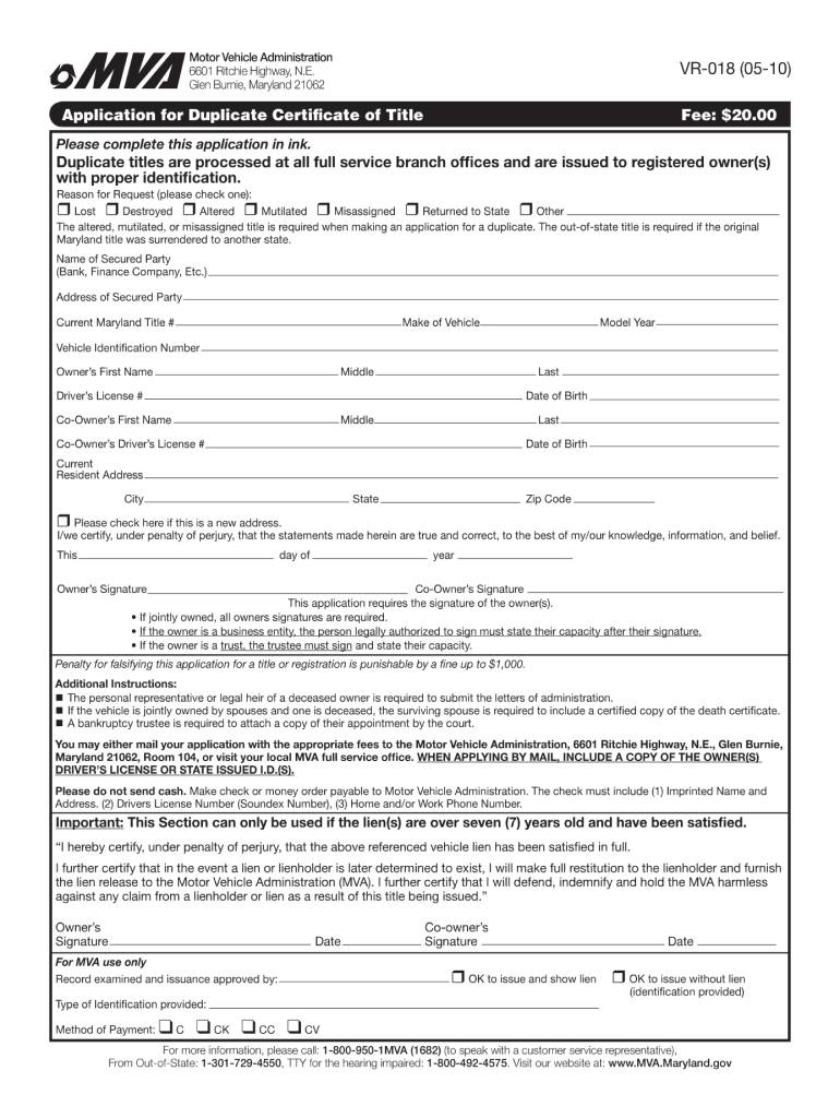  Form Mva Vr 018 2010