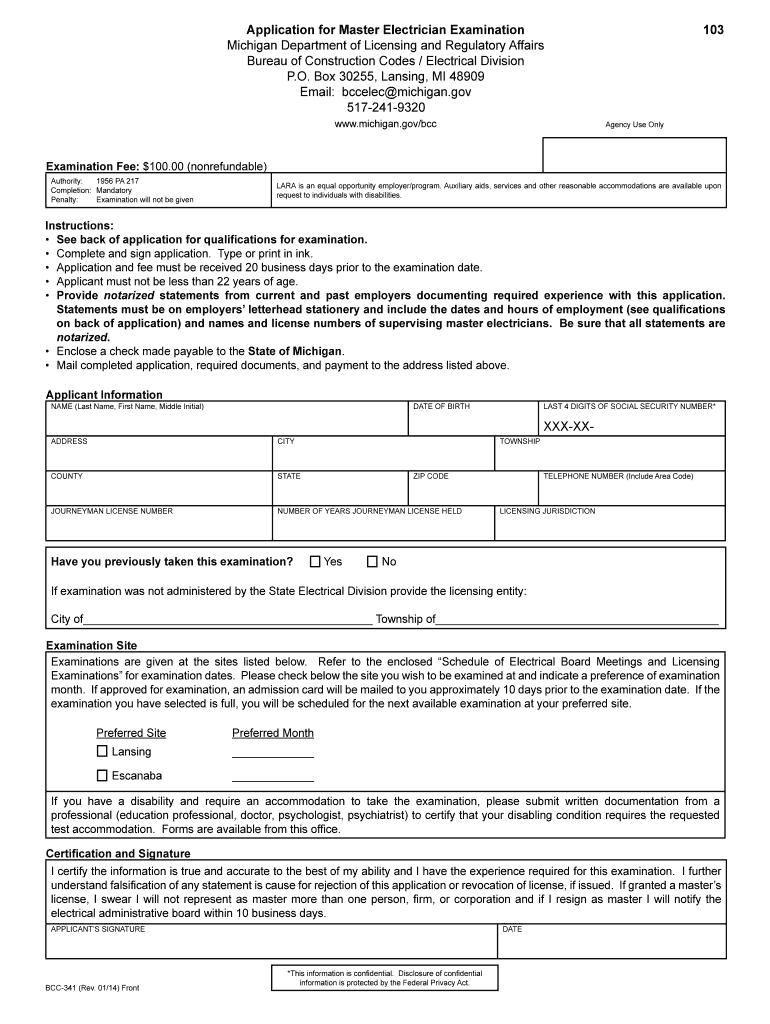 Bccelect Michigan Gov  Form