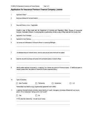 FIS 0000 000 Michigan Office of Financial &amp;amp Michigan  Form