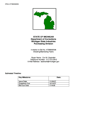 TABLE of CONTENTS Michigan  Form