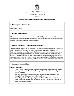 Position Description State of Michigan Michigan  Form