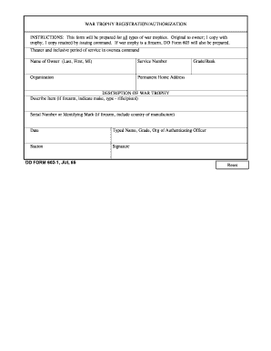 Dd Form 603 1