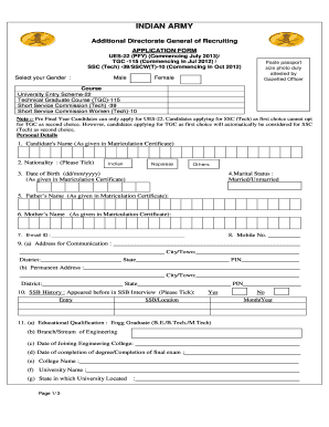 Passport Application  Form