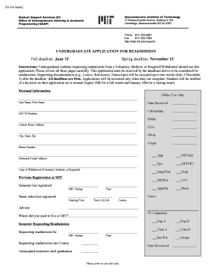 Mit Application PDF  Form