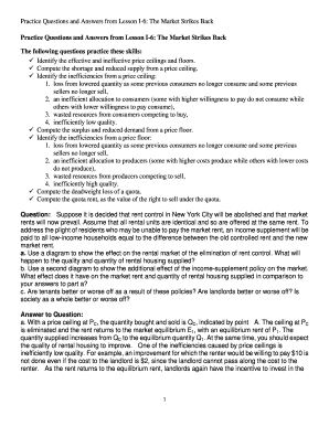 Chapter 4 the Market Strikes Back Answers  Form