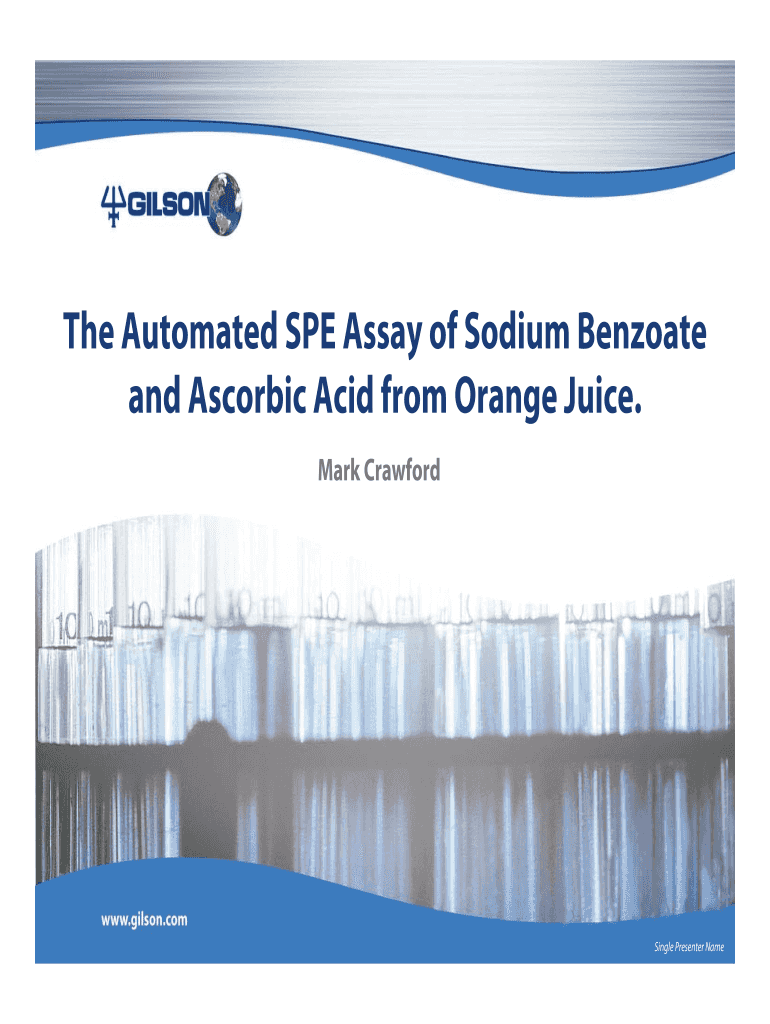 Sodium Benzoate Analysis Agilent Form