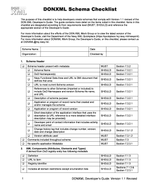 DONXML Schema Checklist XML Cover Pages Xml Coverpages  Form