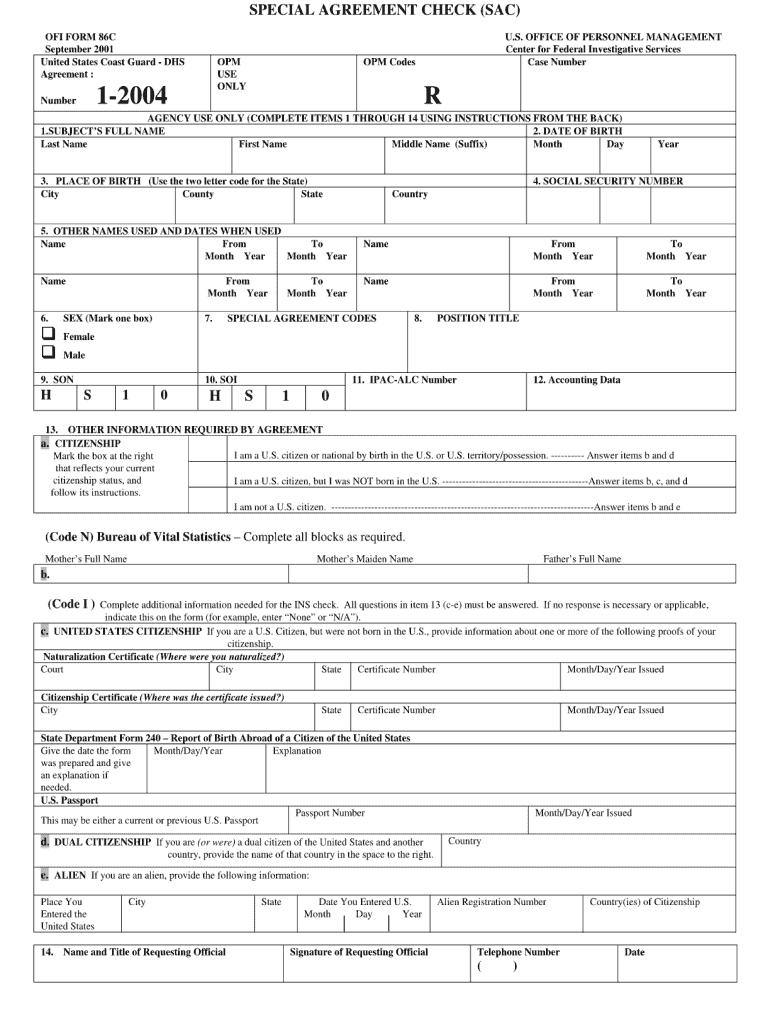 Ofi Form 86c