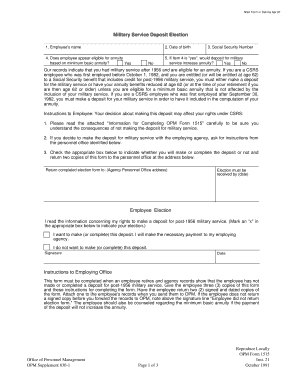 Opm Form 1515 Fillable