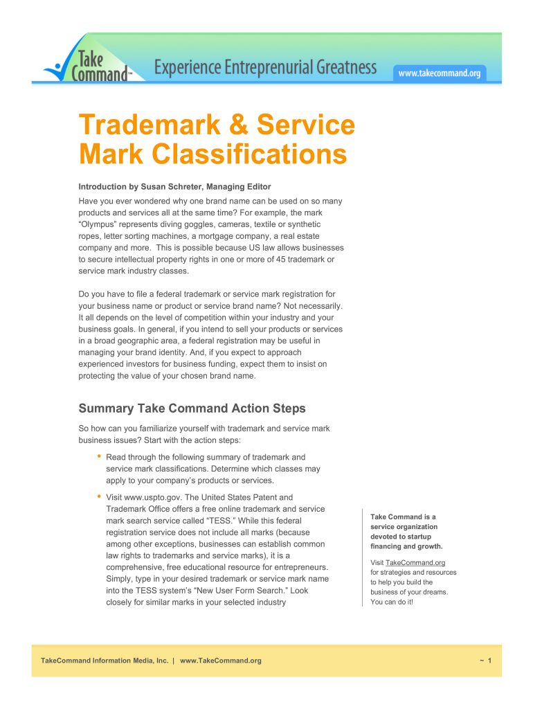 Application for State of Virginia Trademark or Service Mark Form