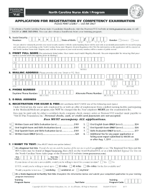 Application for Registration by Competency Examination Form