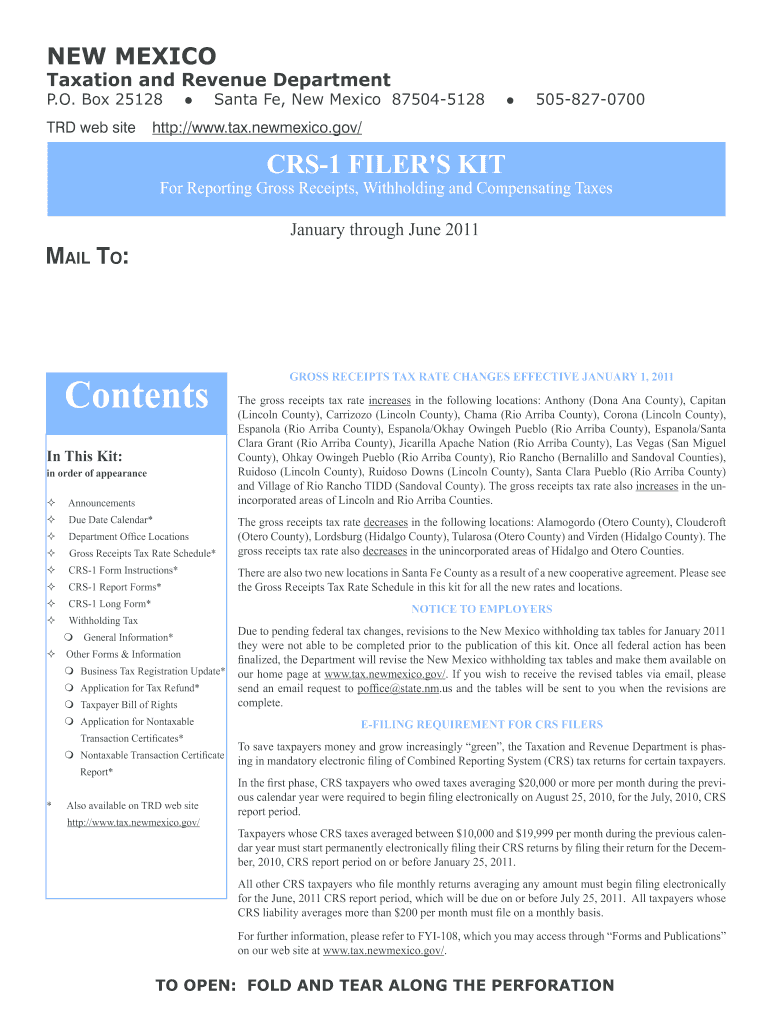  Formula to State Crs Tax Nm 2011