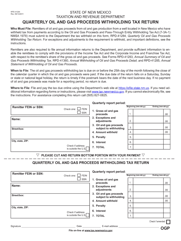  Rpd 41284  Form 2011