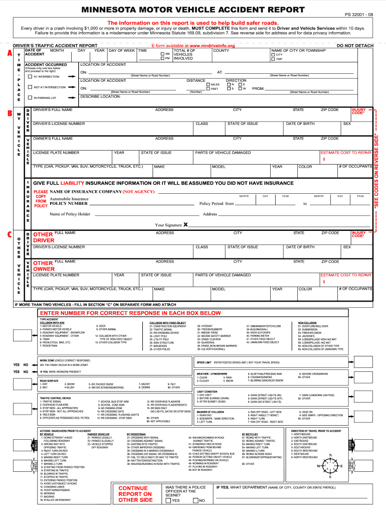 Mn Crash Report  Form