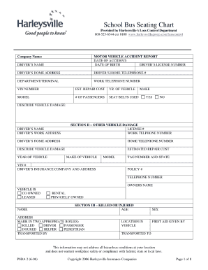 Bus Seating Chart  Form