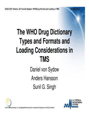 Who Drug Dictionary PDF  Form