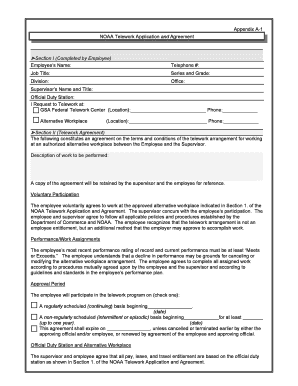 Telework Application PDF Form
