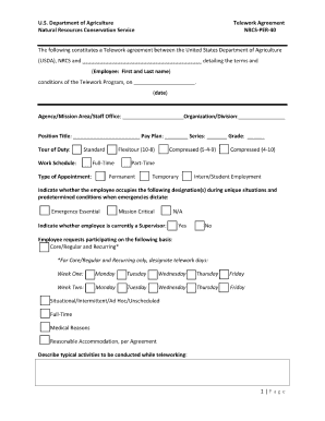 Nrcs Telework Policy Form