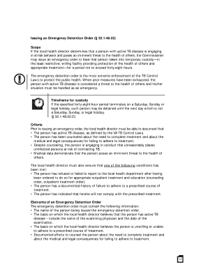 Emergency Detention Order Texas Form