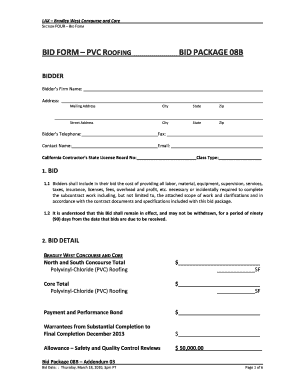 Bid Opening Form