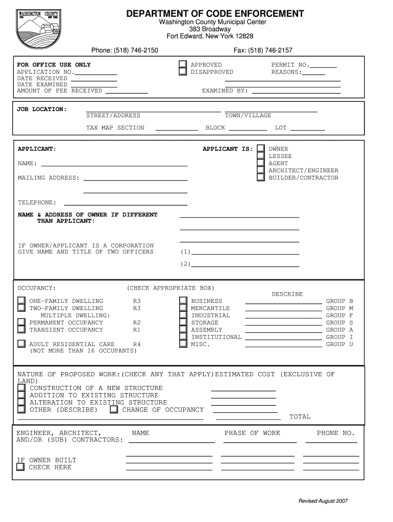 Prince William County Permits Applications Form