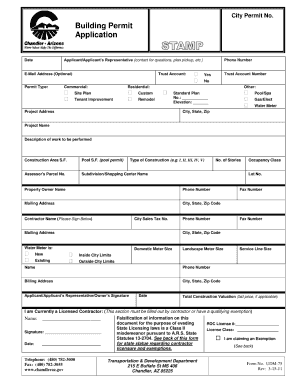 City of Chandler Building Codes  Form