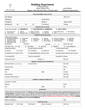 Canton Building Department  Form