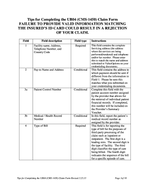 Cms 1450 Form Fillable