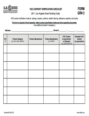 Ladbs Green Form 2