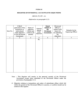 Audit Objection Register Format Kerala